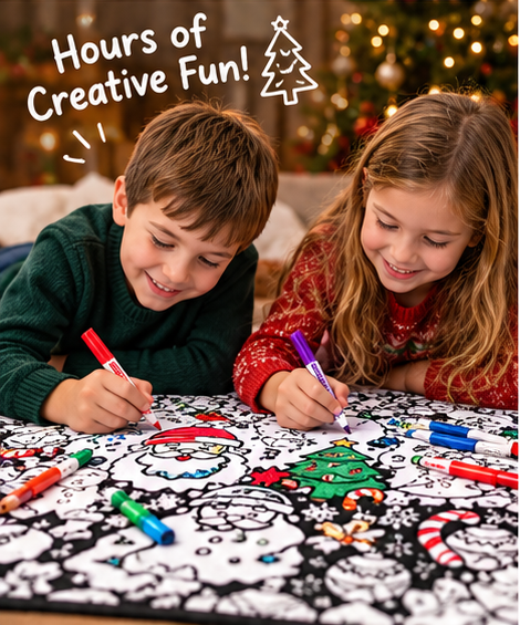 Jolly Blanket™ Christmas Coloring Blanket